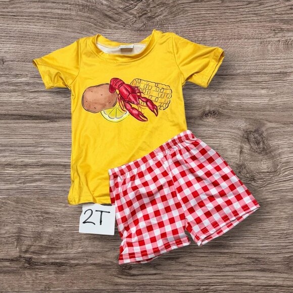 Crawfish Milk Silk Outfit size 2t - Picture 1 of 1